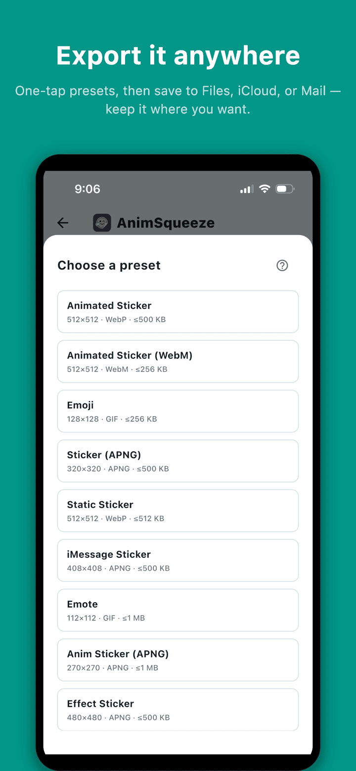 Export it anywhere