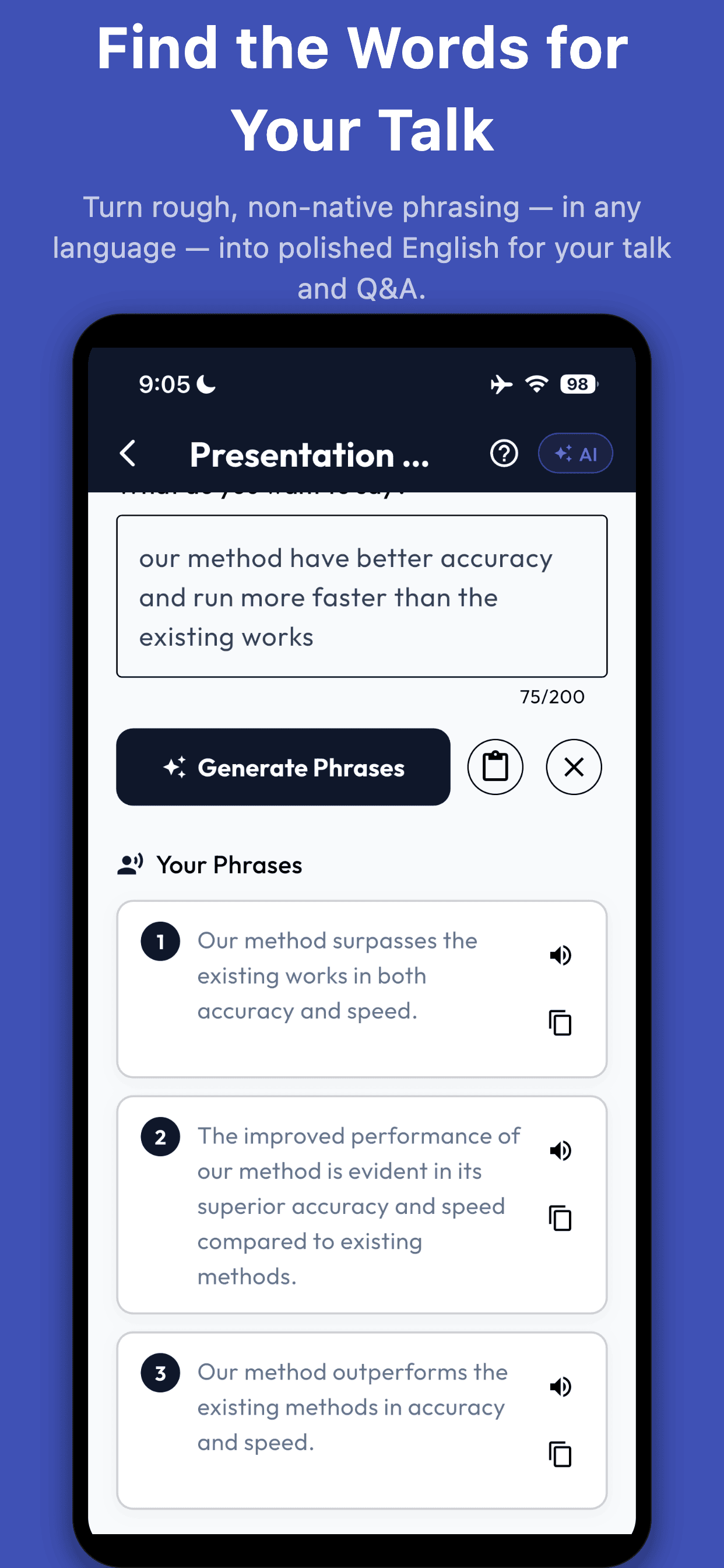 Find the Words for Your Talk
